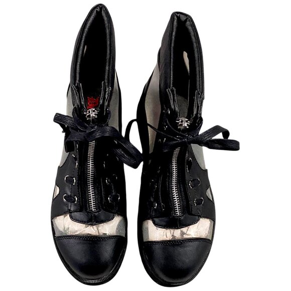 Demonia Boots Womens 7 Platform Holographic Whimsigoth Witch Punk Rave GRIP-102 - Picture 16 of 16